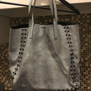 MILLY snakeskin tote